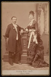 Ritratto di Henry Gass 1835-1884 e della moglie Emma Dibble, novembre 1880