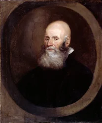 Testa di uomo barbuto