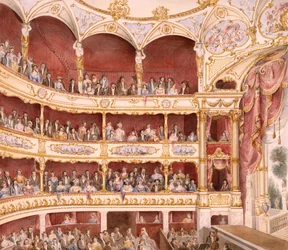 Interno del Teatro St. James, Londra (acquerello) di John Gregory Crace