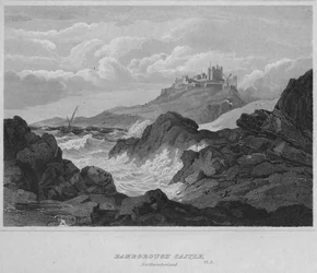 Castello di Bamburgh, Northumberland, 1814
