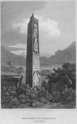 Monumento a Bewcastle. Northumberland, 1814