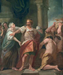 Edoardo il Confessore che spoglia sua madre dei suoi effetti, c.1763 (olio su tela)