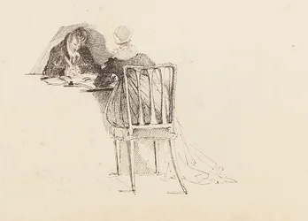 Uomo e donna seduti a un tavolo, 1805