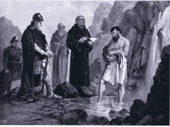 Battesimo di Boris I, illustrazione da Hutchinson