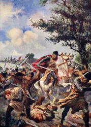 La battaglia di Bouvines, 1214, illustrazione da 