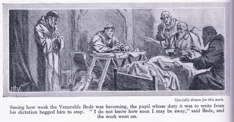 Gli ultimi giorni del Venerabile Beda che traduce il Vangelo di San Giovanni in inglese