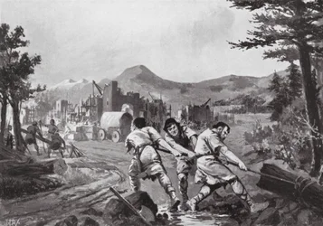 Montanari valacchi che fondano una città, IX secolo