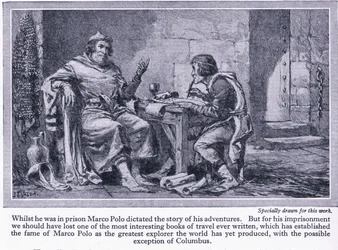Mentre era in prigione Marco Polo dettò la storia delle sue avventure, c.1950