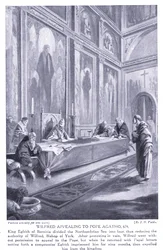 Wilfred che fa appello a Papa Agatone AD679, anni 