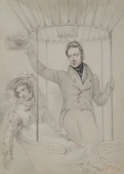 George Graham e sua moglie Margaret, in ascesa con un pallone, Londra, 1823