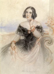Signora in abito nero, 1847