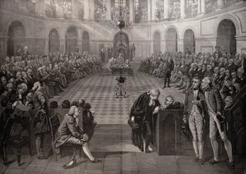 La Camera dei Comuni irlandese, AD 1790, College Green, Dublino, da 