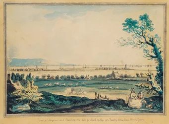 Veduta di Ringsend da Merrion Square, Dublino