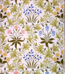 Disegno di carta da parati Celandine, fine 1896