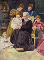 Carattere della Regina Vittoria: Semplicità (litografia a colori)