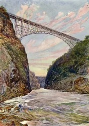 Il ponte sulle cascate Vittoria, Rhodesia