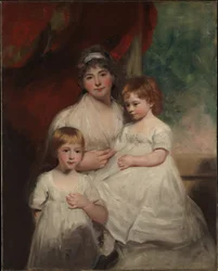 La signora John Garden (Ann Garden, 1769-1842) e i suoi figli, John (1796-1854) e Ann Margaret (nata nel 1793)