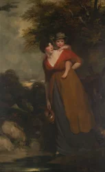 Signora Richard Brinsley Sheridan Hester Jane Ogle e Suo Figlio