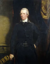 Ritratto di William Pitt, in piedi a tre quarti lunghezza in una giacca scura e calzoni