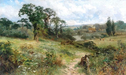 Shiplake sul Tamigi dalle colline di Wargrave