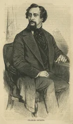 Charles Dickens, inciso da Bobbett-Hooper, da Harpers New Monthly Magazine, c.1864