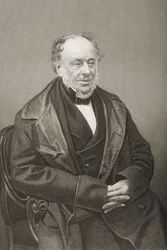 James Brownlow William Gascoigne-Cecil, inciso da D.J. Pound da una fotografia, da The Drawing-Room of Eminent Personages, Volume 2, pubblicato a Londra, 1860