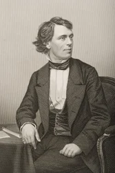 John Bartholomew Gough (1817-86) inciso da D.J. Pound da una fotografia, da 