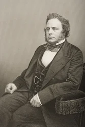 John Bright (1811-89) inciso da D.J. Pound da una fotografia, da 