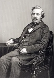 Martin Farquhar Tupper (1810-89) inciso da D.J. Pound da una fotografia, da 