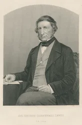 Sir George Cornewall Lewis, inciso da D.J. Pound da una fotografia, da 