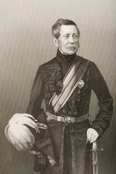 Sir John Fox Burgoyne (1782-1871) inciso da D.J. Pound da una fotografia, da 