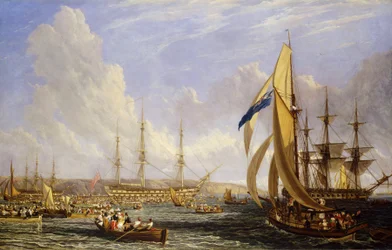 Scena marittima davanti a Plymouth, agosto 1815