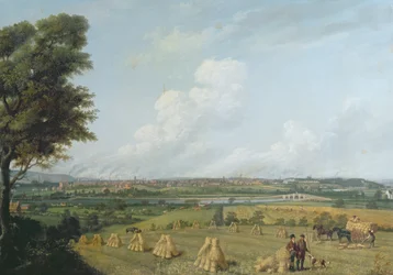 Vista di Preston da Penwortham Hill, c.1821