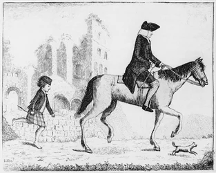 Francis Garden, Lord Gardenstone con il suo cane Smash e un ragazzo delle Highlands, 1784