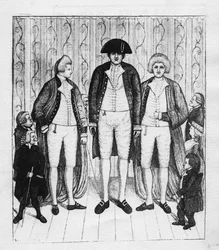 Tre giganti con un gruppo di spettatori, 1784