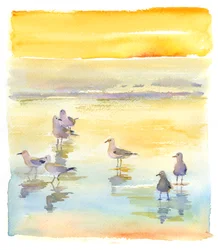 Gabbiani sulla spiaggia, 2014