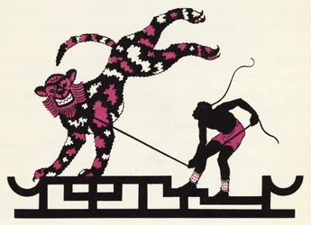 Abbellimento per La storia di Aladino e la lampada meravigliosa (litografia a colori)