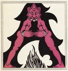 Abbellimento per La storia di Aladino e la lampada meravigliosa (litografia a colori)
