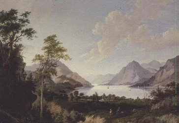 Paesaggio con Lago e Montagne