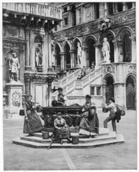 Cortile del Palazzo Ducale, Venezia, fine XIX secolo