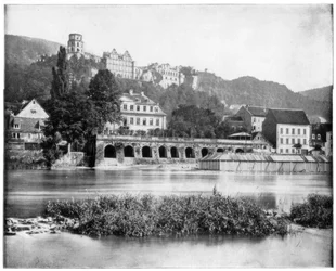 Castello di Heidelberg, Germania, fine del XIX secolo