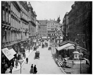 Il Graben, Vienna, fine XIX secolo
