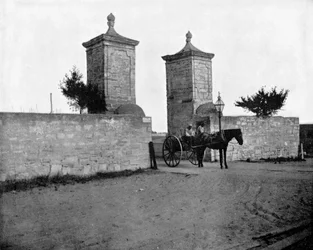 La vecchia porta della città, St Augustine, Florida, USA, 1893
