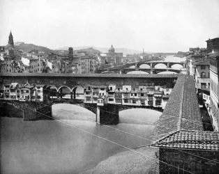 Il Ponte Vecchio, Firenze, Italia, 1893