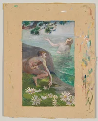 Canto della sirena, 1883-84 circa (acquerello)