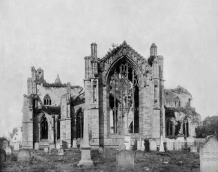 Abbazia di Melrose in Scozia, c. 1890