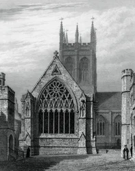 Cappella del Merton College, dal quadrilatero, Oxford