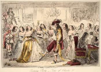 Festa serale - Tempo di Carlo II, da The Comic History of England, pub. 1864