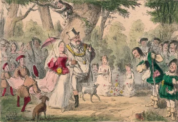 Enrico VIII e la sua regina a una festa di maggio, 1850