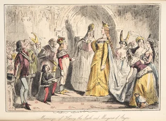 Matrimonio di Enrico VI con Margherita d’Angiò, da The Comic History of England, pubblicato nel 1864